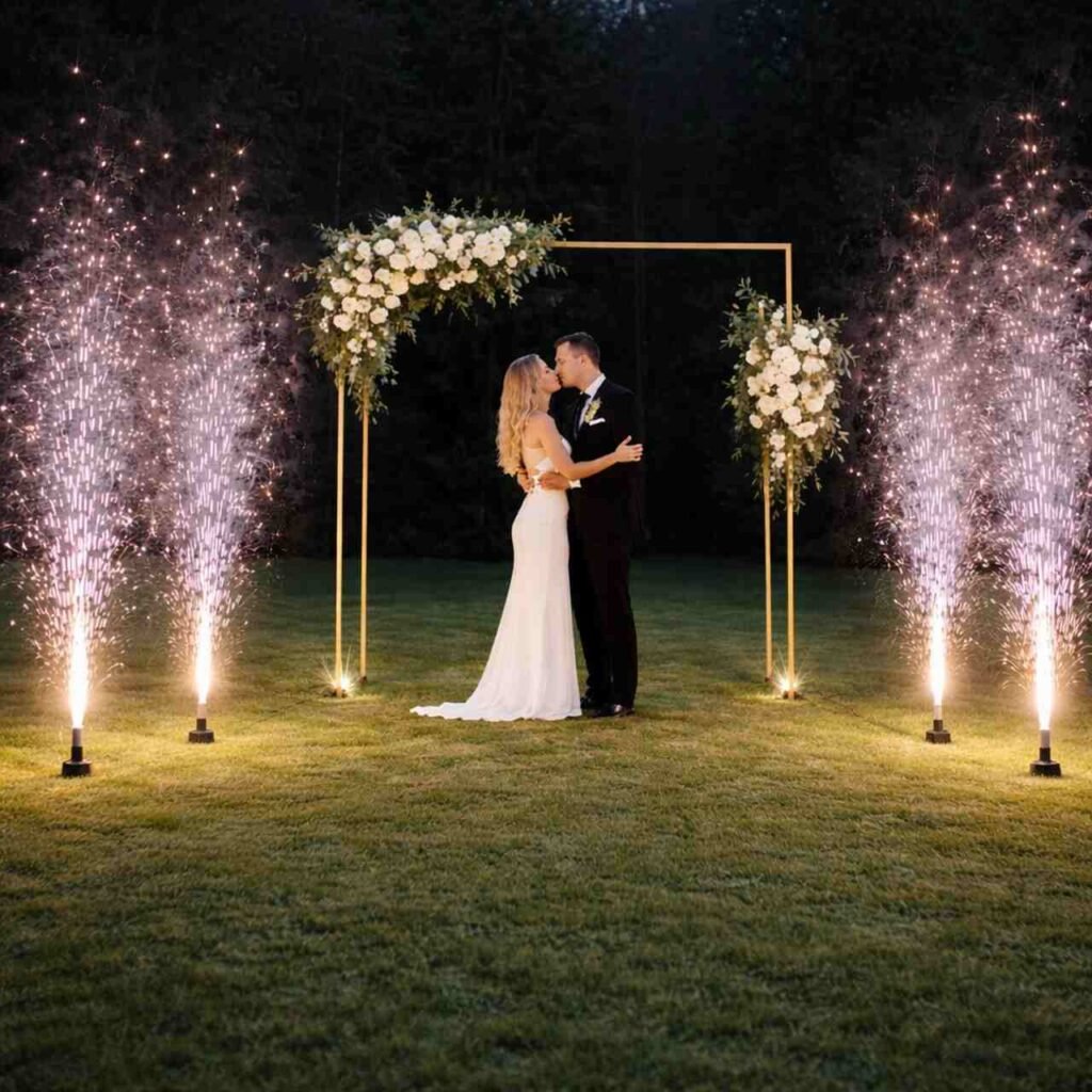 Fontanny iskier, wesele, pierwszy taniec, efekt specjalny